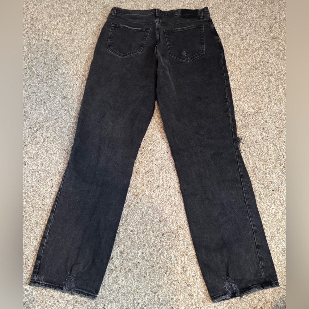 abercrombie and fitch distressed 90s straight ultra high rise curve love - Picture 2 of 3